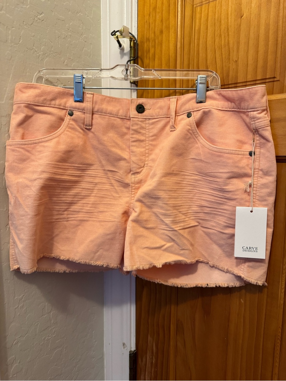 Carve Designs Peach-Blend Denim Cutoff Shorts